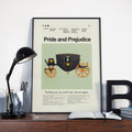 Pride And Prejudice - Bbc Mid-Century Modern Inspired Print - Poster | Canvas Wall Art Print
