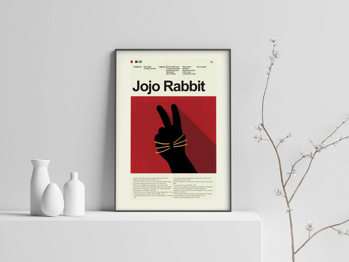 Jojo Rabbit Mid-Century Modern Inspired Print - Poster | Canvas Wall Art Print