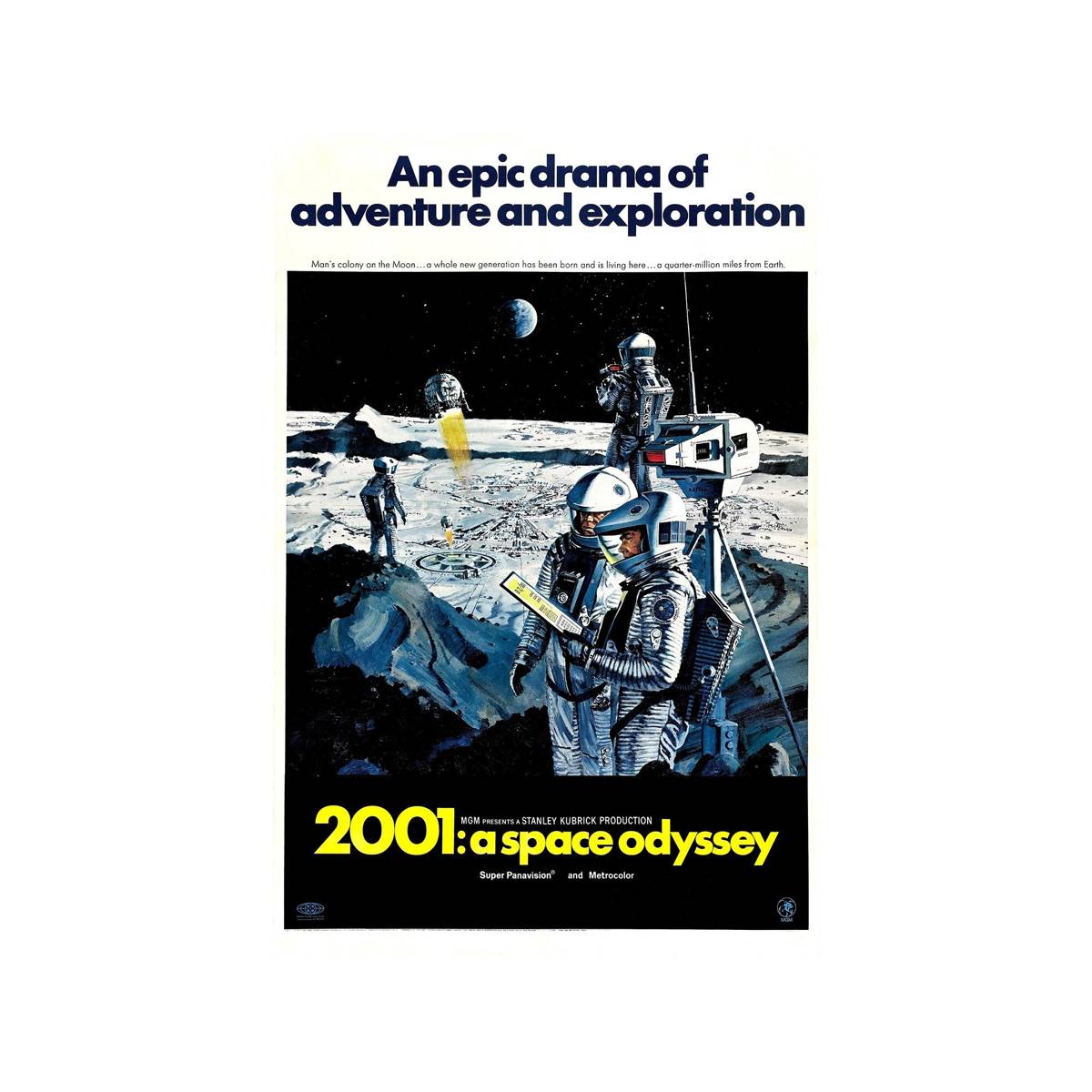 2001: A Space Odyssey 1968 Movie Ver. 1 - Poster | Canvas Wall Art Print