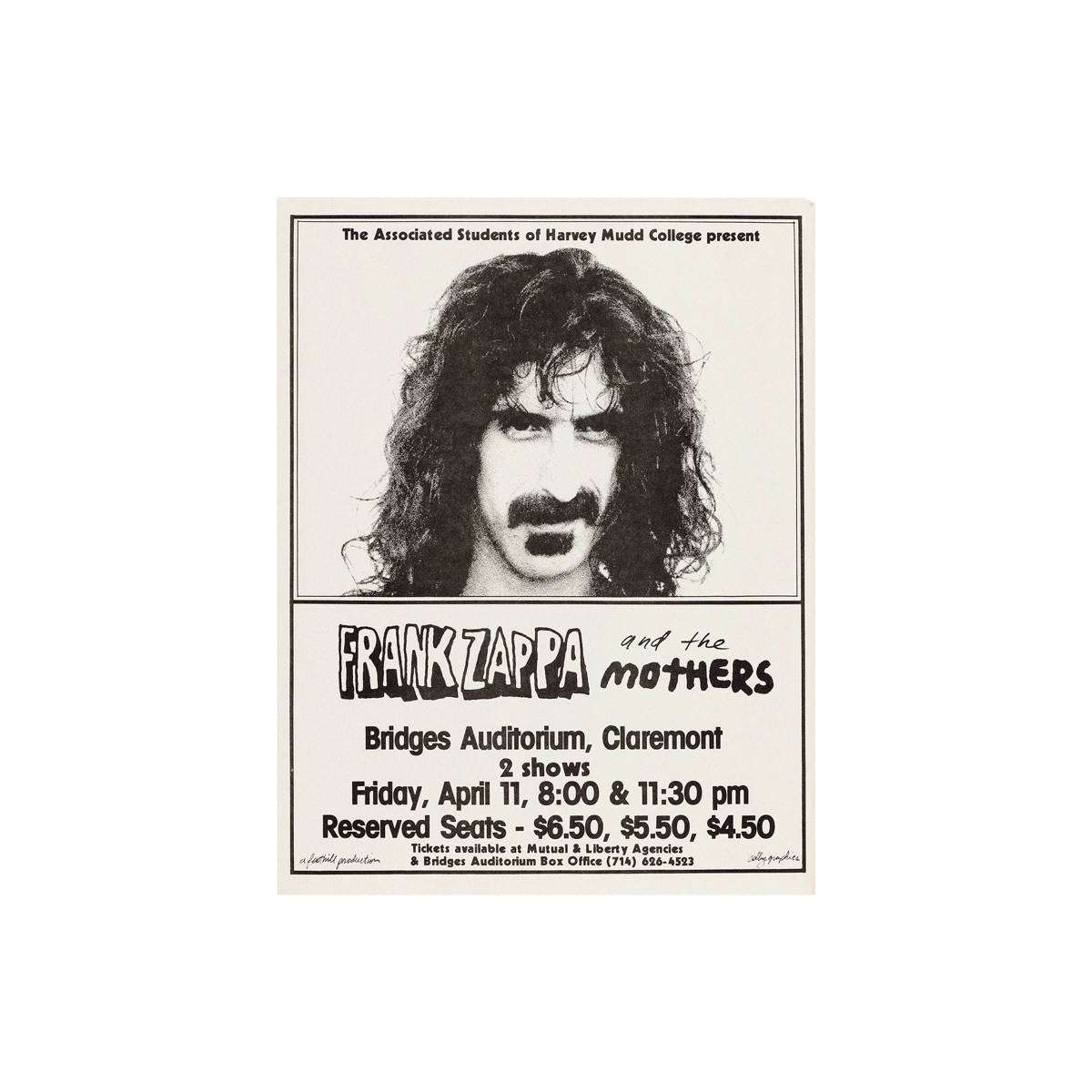 Frank Zappa And The Mothers 1975 Concert - Poster | Canvas Wall Art Print