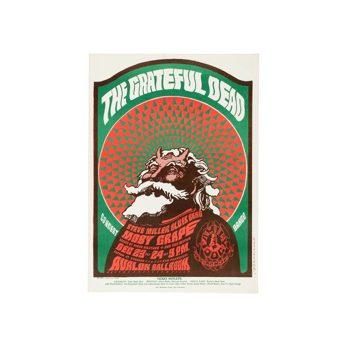 Grateful Dead, Steve Miller Band And Moby Grape 1966 Concert - Poster | Canvas Wall Art Print