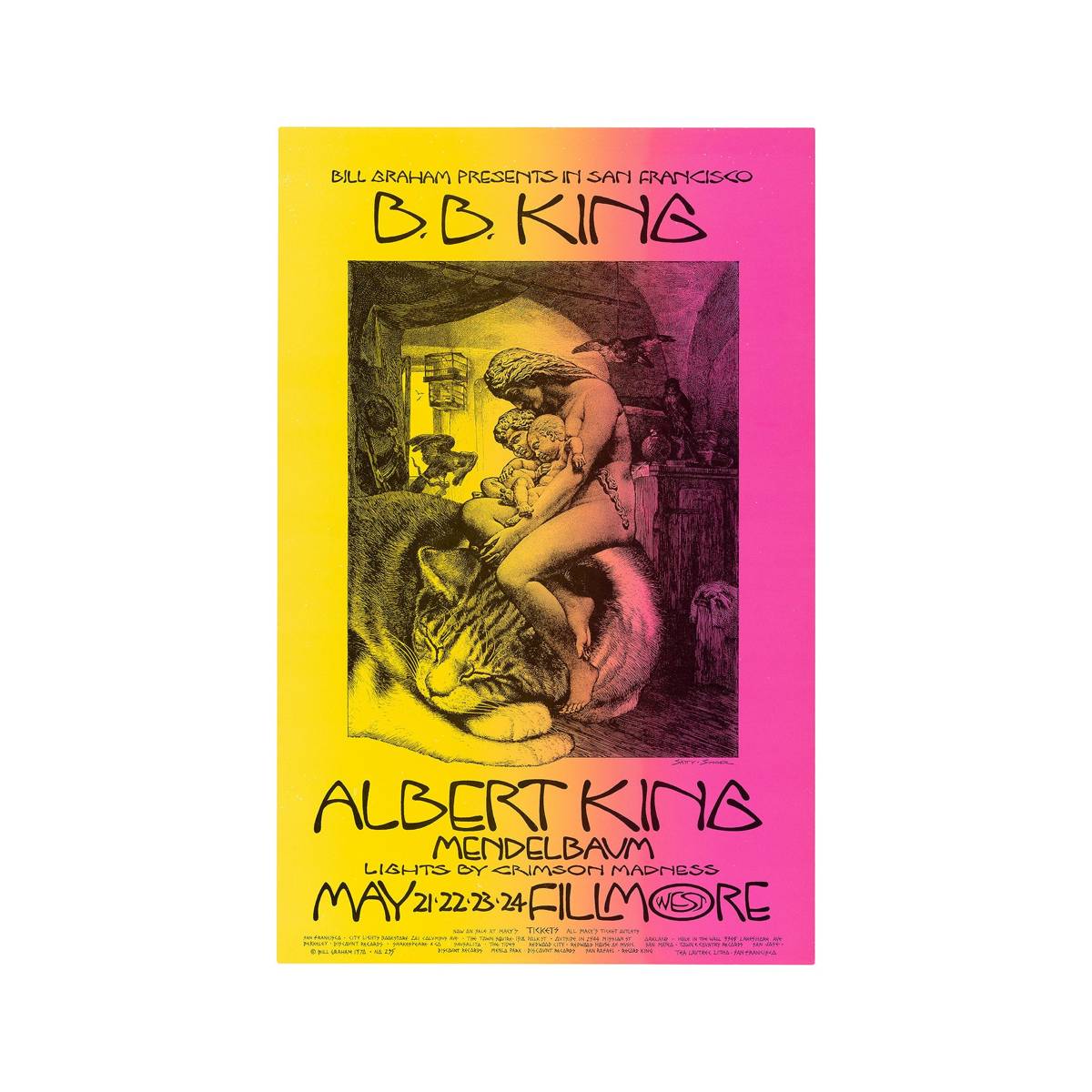 B. B. King And Albert King 1970 Concert - Poster | Canvas Wall Art Print