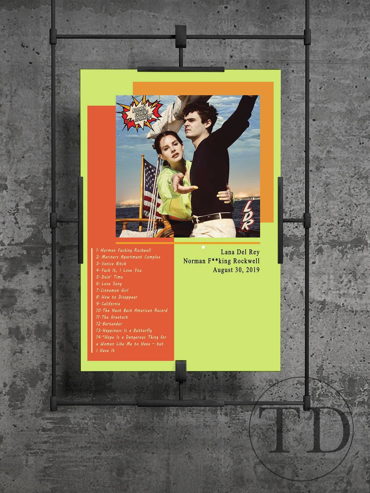 Lana Del Rey - Norman Rockwell Album, Wall Art - Poster | Canvas Wall Art Print