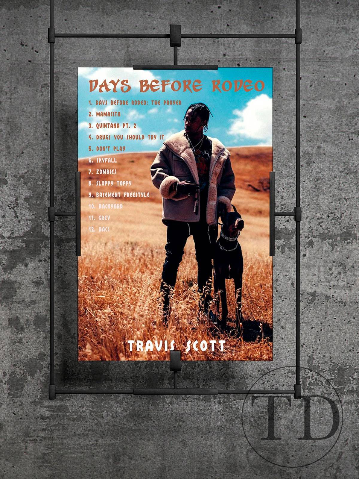 Travis Scott - Days Before Rodeo Album, Wall Art - Poster | Canvas Wall Art Print