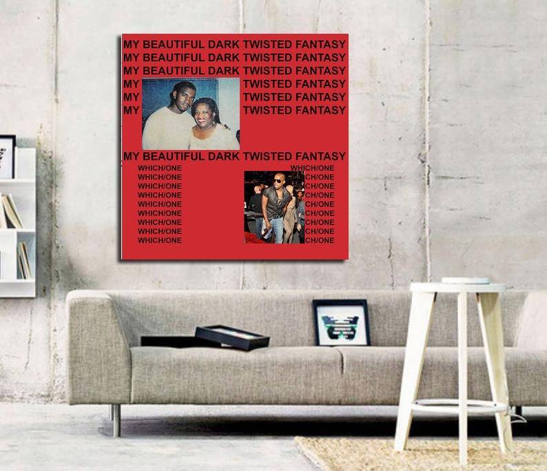 Kanye West My Beautiful Dark Twisted Fantasy Album Art Print - Poster | Canvas Wall Art Print