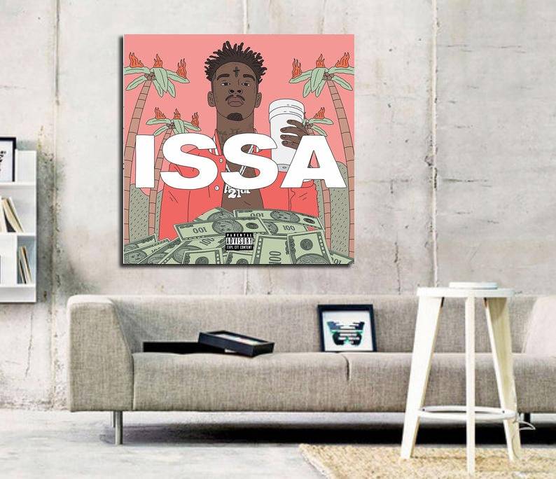 21 Savage Issa Album Art Print - Poster | Canvas Wall Art Print
