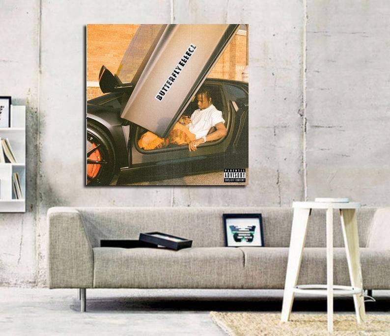 Travis Scott Butterfly Effect Album Art Print - Poster | Canvas Wall Art Print