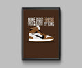 Nike Jordans In Brown - Poster | Canvas Wall Art Print