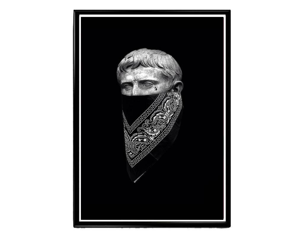 Bandana Ceasar Poster, Hypebeast Poster, Kicks Poster, Urban Wall Art, Graffiti Wall Art, Streetwear Posters, Sneaker Art - Poster | Canvas Wall Art Print