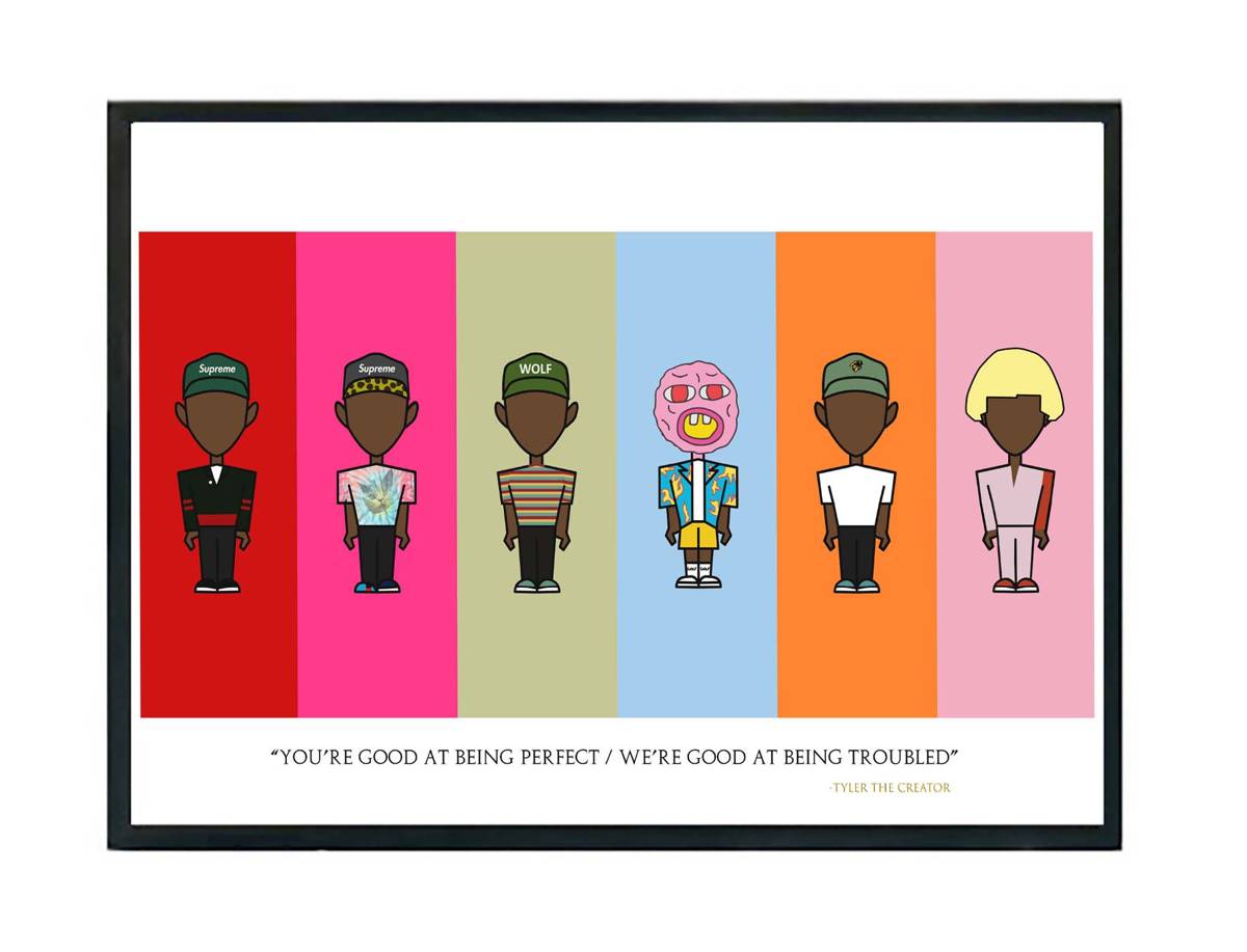 Tyler The Creator History Poster, Hypebeast Poster, Hip Hop Poster, Urban Wall Art, Yeezy Wall Art, Music - Poster | Canvas Wall Art Print