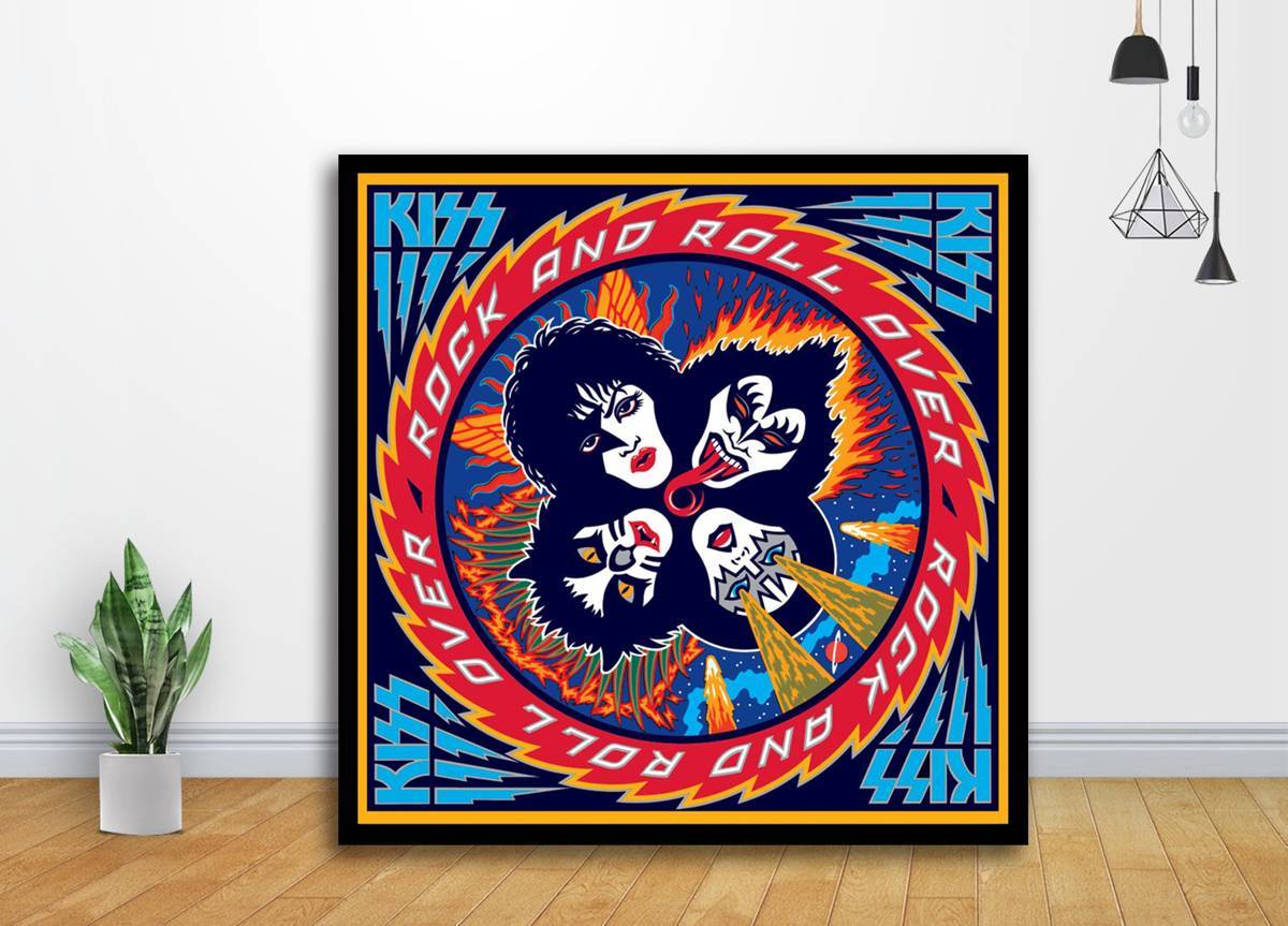 Kiss - Rock And Roll Over - Vinyl Album Art - Poster | Canvas Wall Art Print