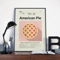 American Pie Mid-Century Modern Inspired Print - Poster | Canvas Wall Art Print