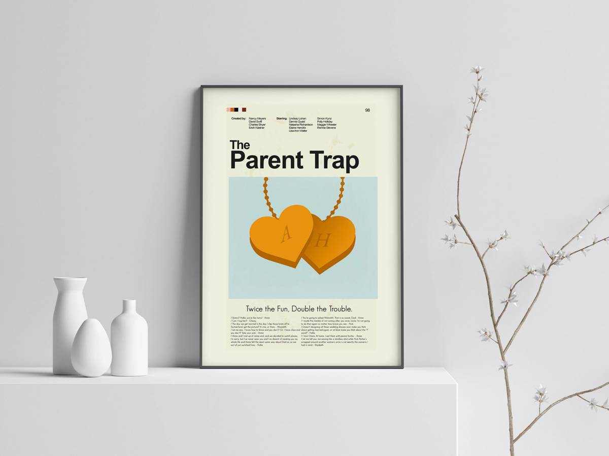The Parent Trap Mid-Century Modern Inspired Print - Poster | Canvas Wall Art Print