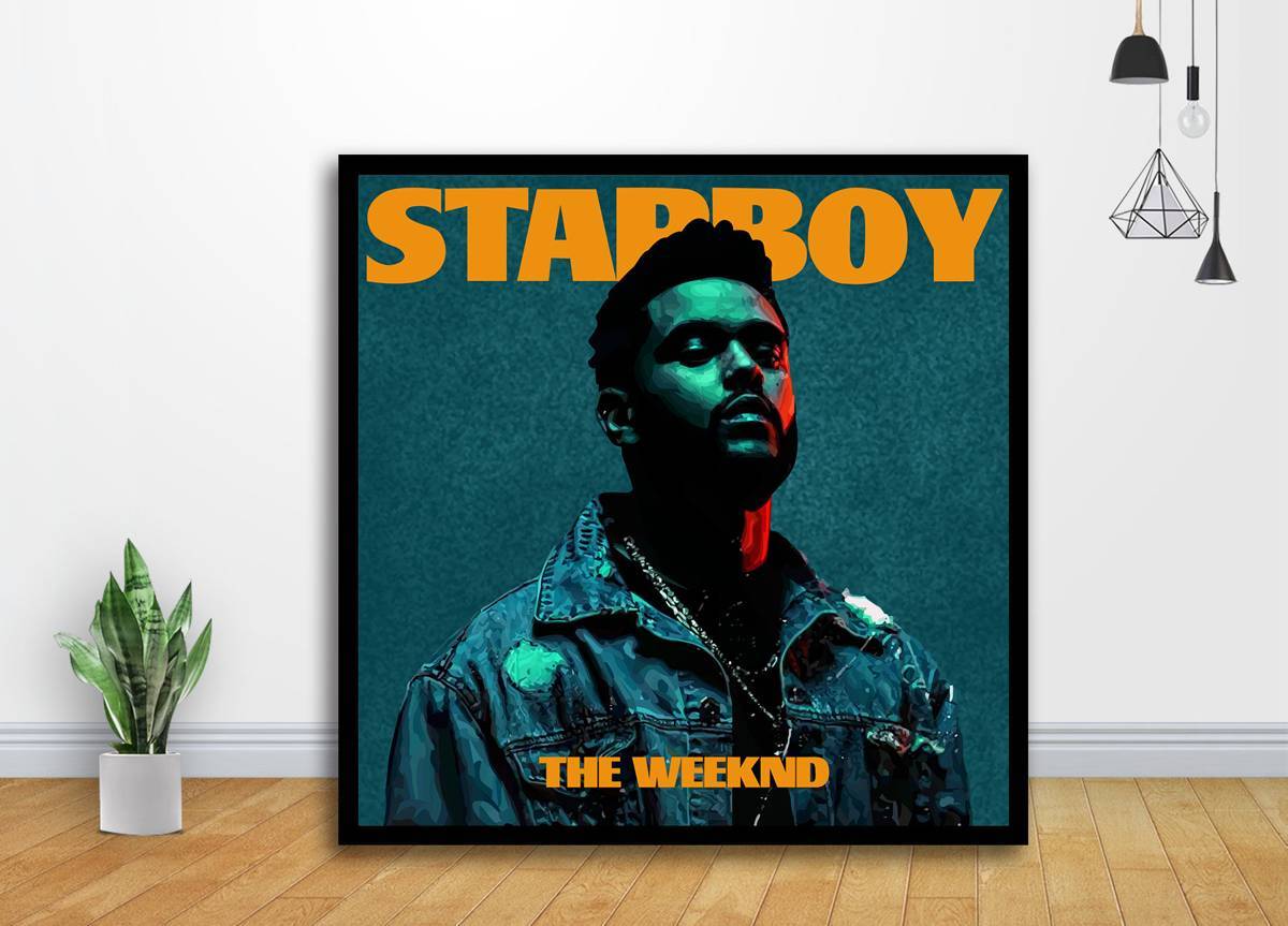 The Weeknd Starboy Music Album Cover Art - Poster | Canvas Wall Art Print