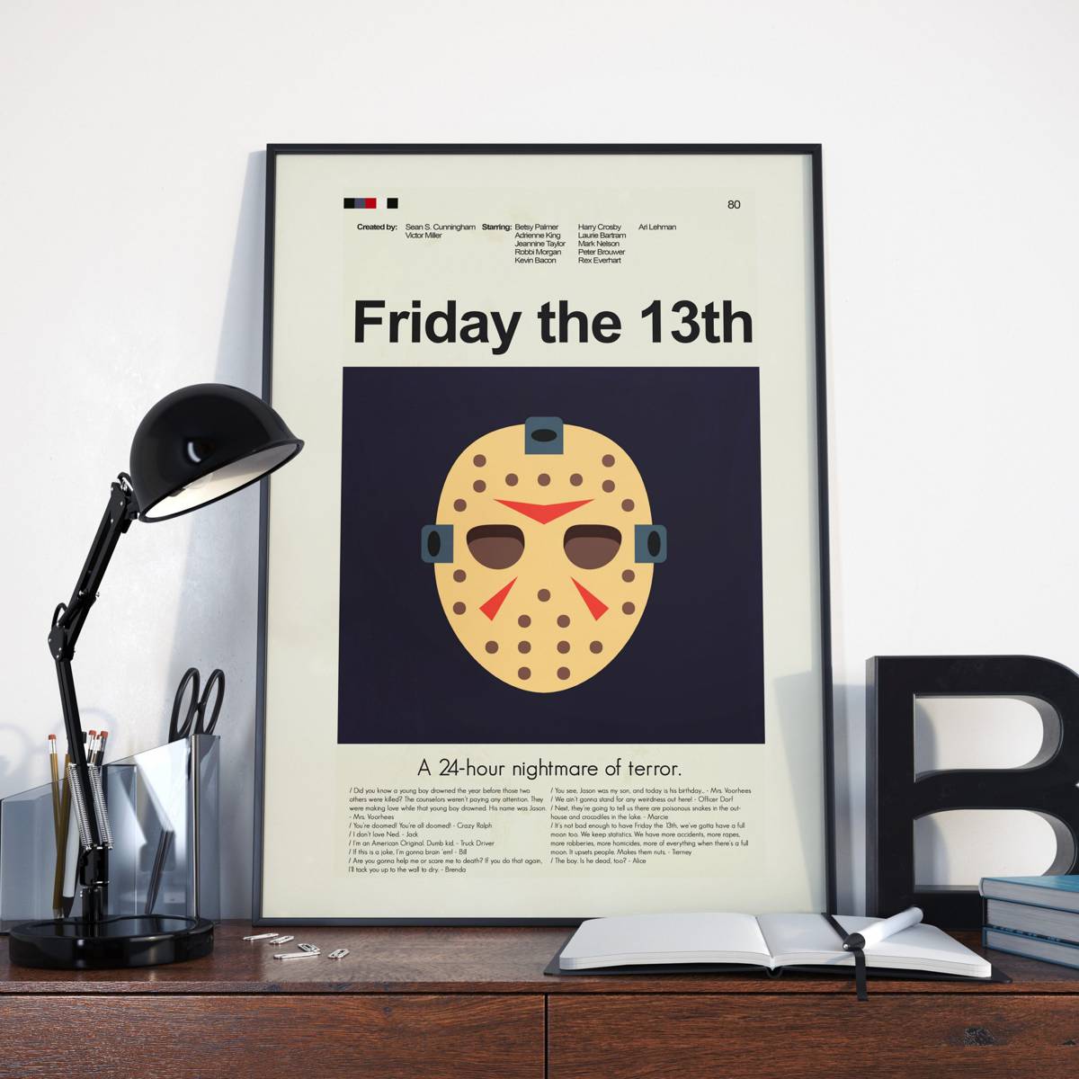 Friday The 13Th Mid-Century Modern Inspired Print - Poster | Canvas Wall Art Print