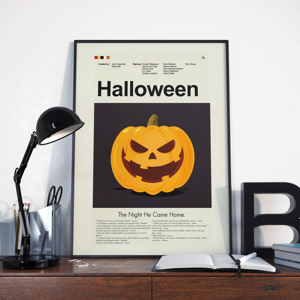 Halloween Mid-Century Modern Inspired Print - Poster | Canvas Wall Art Print