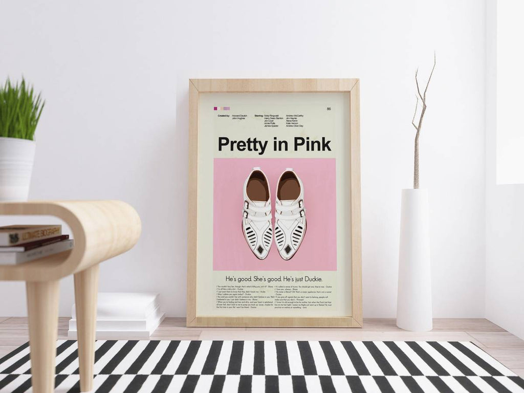 Pretty In Pink Mid-Century Modern Inspired Print - Poster | Canvas Wall Art Print