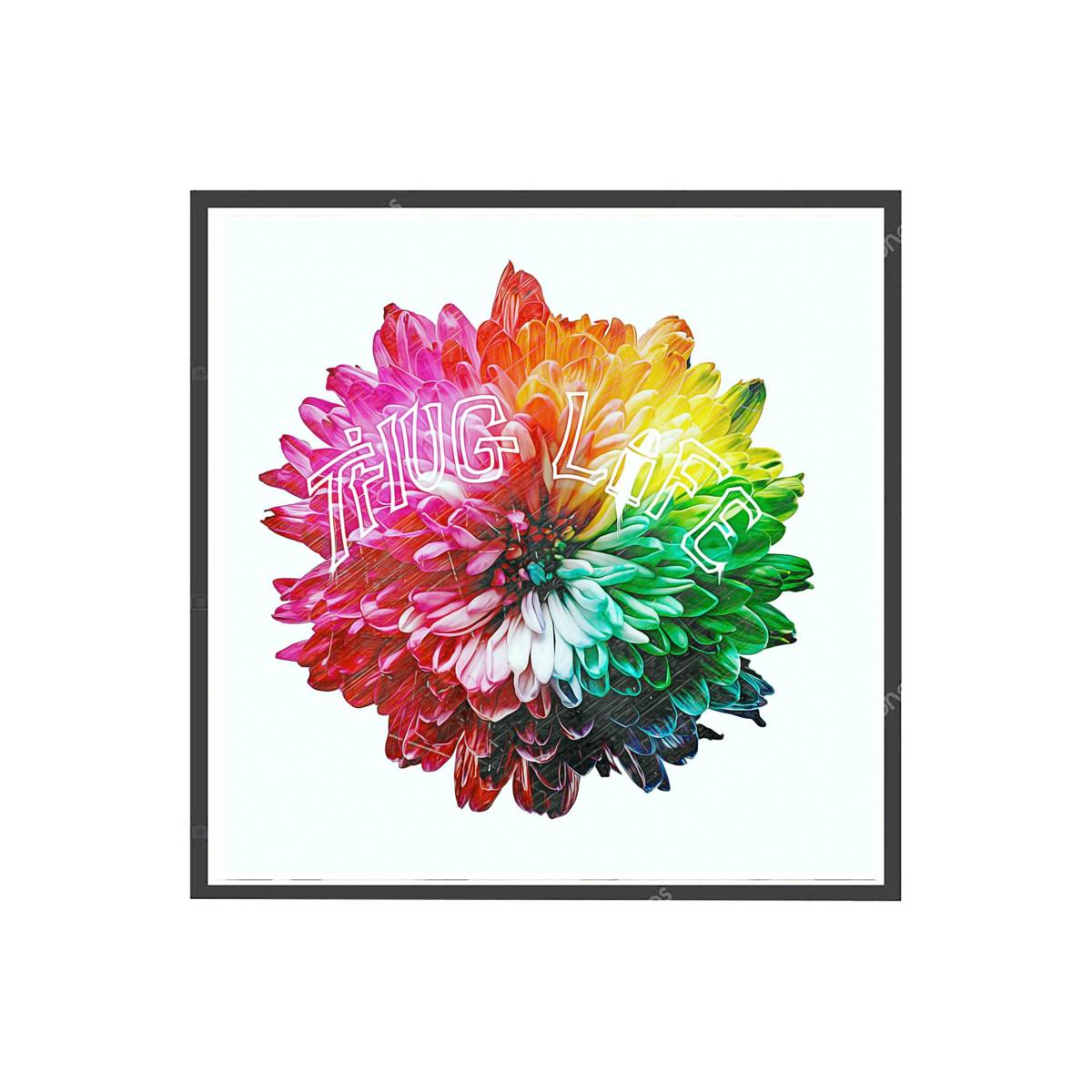 Thug Life Flower Poster, Hypebeast Poster, Hip Hop Poster, Urban Wall Art, Classic Rap Wall Art, Music Posters, Motivational Art - Poster | Canvas Wall Art Print