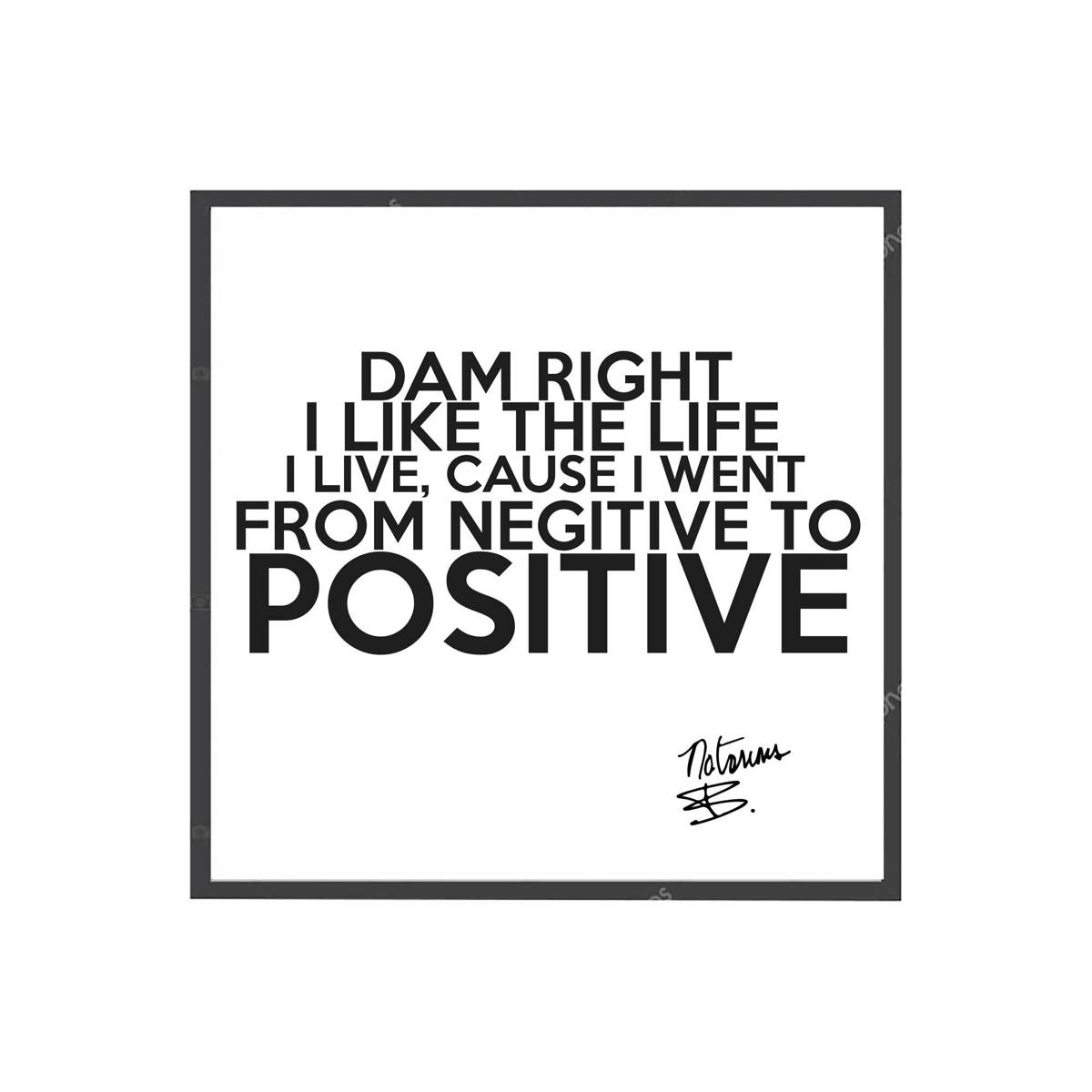 Negitive Positive Poster, Hypebeast Poster, Hip Hop Poster, Notorious Big Poster, Urban Wall Art, Biggie Smalls Quote Wall Art, Music Poster - Poster | Canvas Wall Art Print