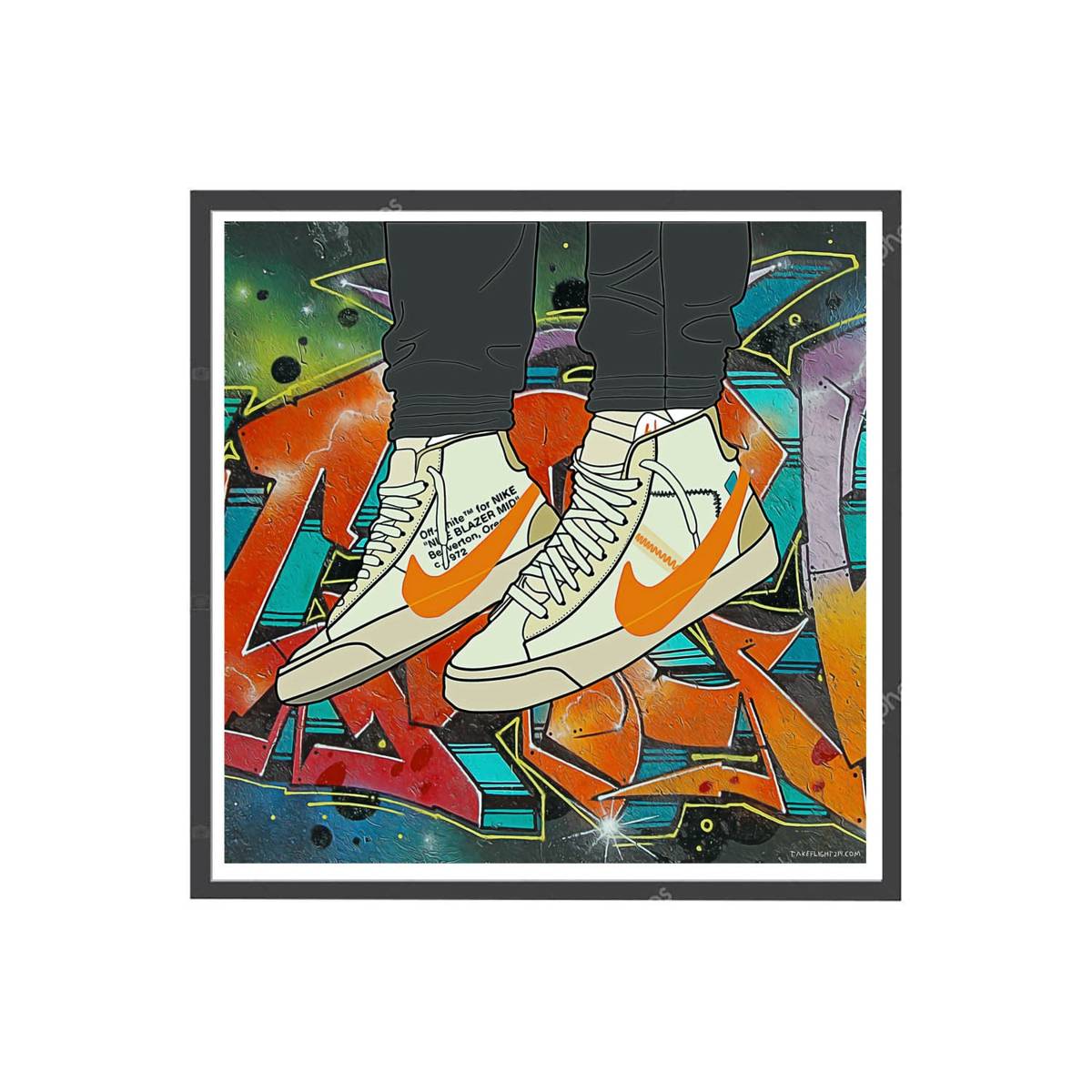 Blazer Garaffiti Poster, Hypebeast Poster, Sneaker Poster, Streetwear Poster, Urban Wall Art, Sneaker Wall Art, Music Poster - Poster | Canvas Wall Art Print