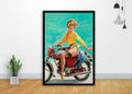 Elvgren Pin-Up Girl Skirting The Issue Art - Poster | Canvas Wall Art Print
