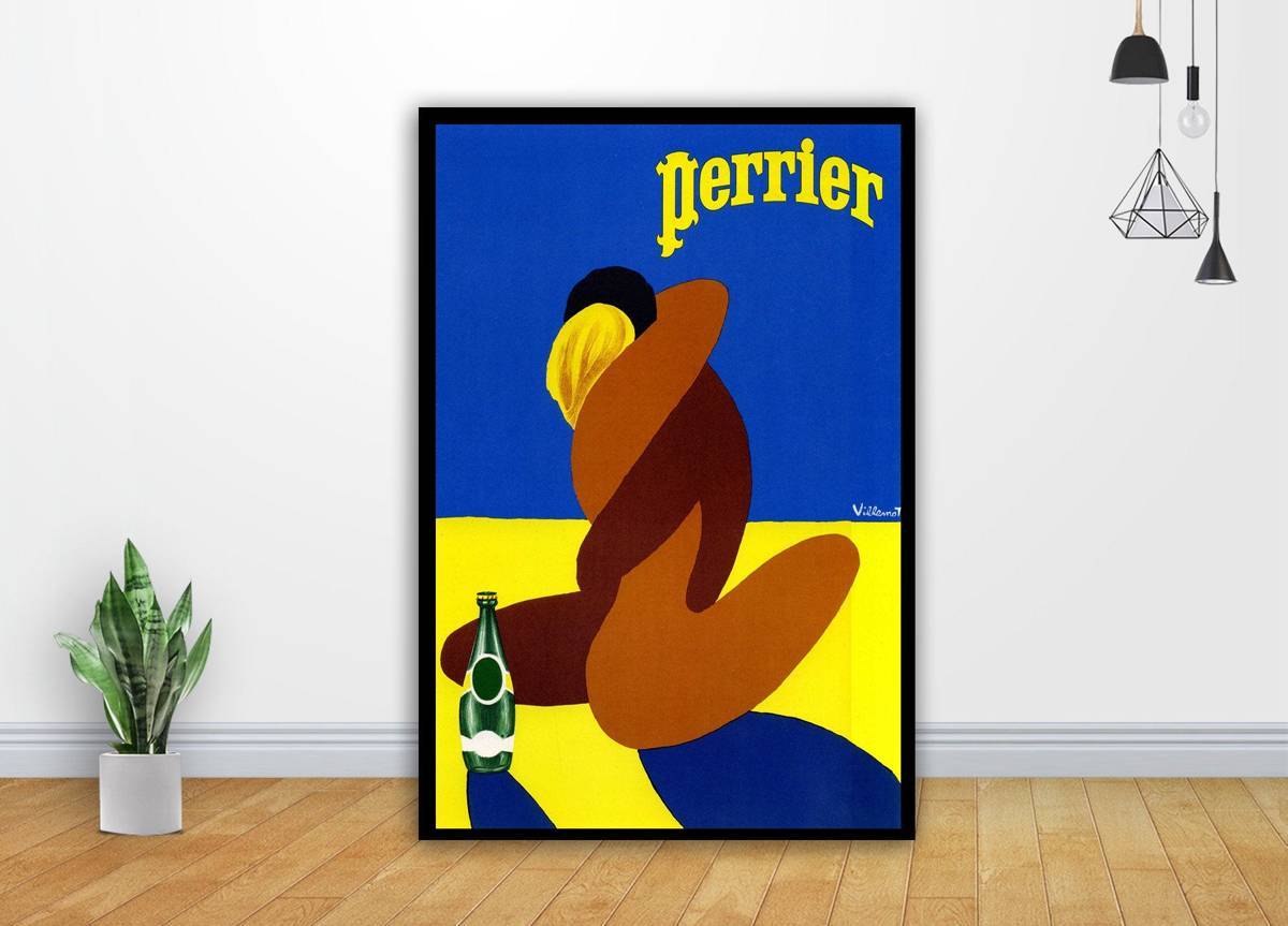 1980 Perrier Bernard Villemot Villemot Afiches Publicitarios Art - Poster | Canvas Wall Art Print