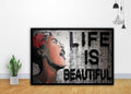 Banksy Street Life Is Beautiful Art - Poster | Canvas Wall Art Print