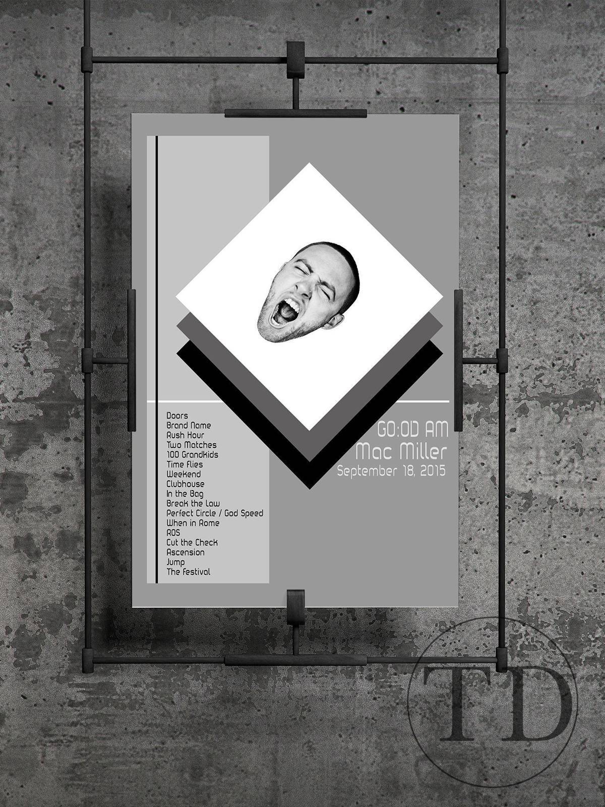 Mac Miller Good Am Album Mac Miller Go:Od Am, Wall Art, Mac Miller - Poster | Canvas Wall Art Print