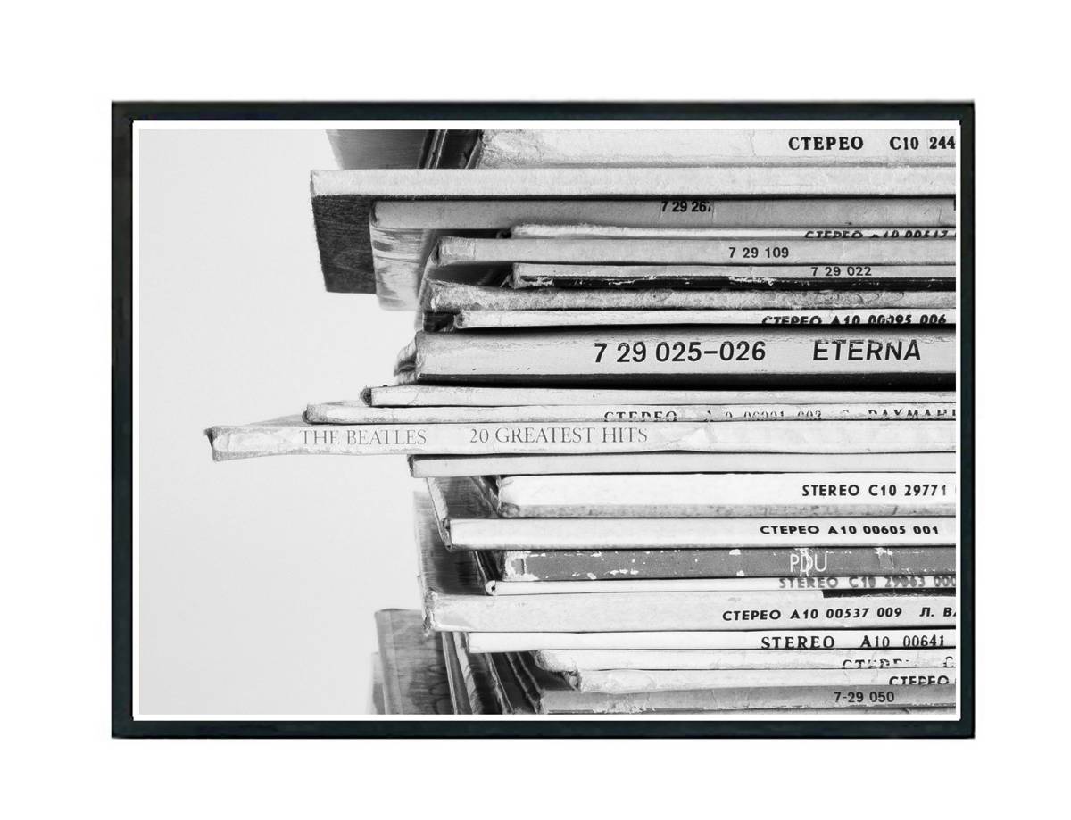 Record Stack 2 Poster, Music Poster, Hypebeast Poster, Urban Wall Art, Graffiti Wall Art, Streetwear Posters, Pop Art - Poster | Canvas Wall Art Print