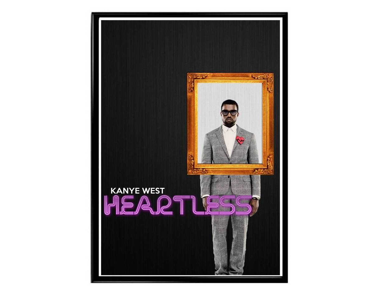 Kanye West Heartless Poster, Sneaker Poster, Hypebeast Poster, Urban Wall Art, Graffiti Wall Art, Streetwear Posters, Sneaker Art - Poster | Canvas Wall Art Print