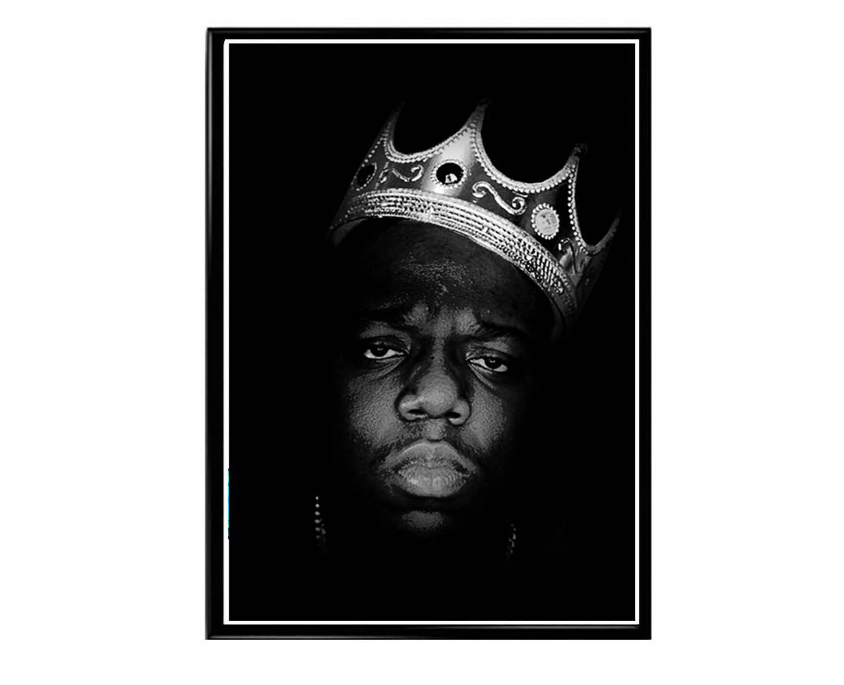 Notorious Big Crown Poster, Sneaker Poster, Hypebeast Poster, Urban Wall Art, Graffiti Wall Art, Music Posters, Classic Hip Hop Art - Poster | Canvas Wall Art Print