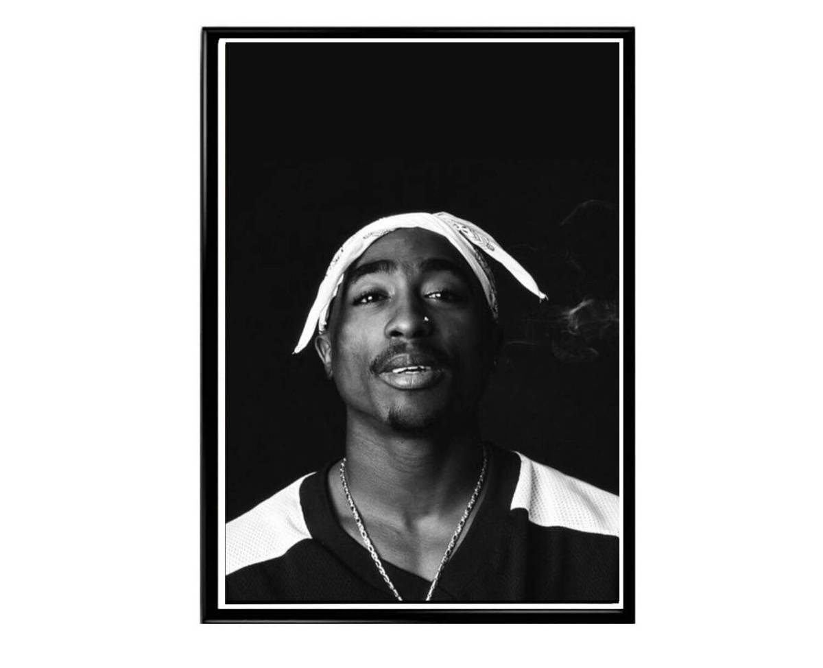 Tupac Black/White Poster, Sneaker Poster, Hypebeast Poster, Urban Wall Art, Graffiti Wall Art, Music Posters, Classic Hip Hop Art - Poster | Canvas Wall Art Print