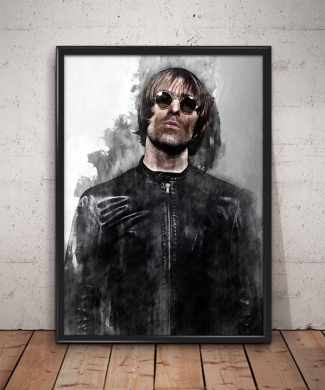 Liam Gallagher Print Liam Gallagher Oasis Wall Art - Poster | Canvas Wall Art Print