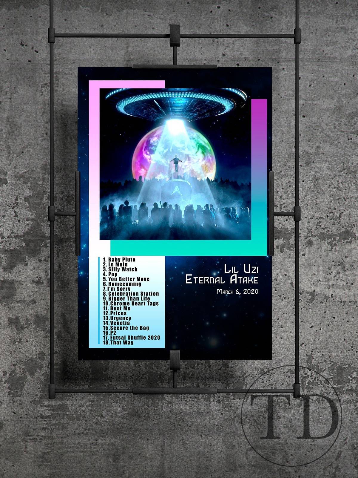 Lil Uzi Vert Eternal Atake, Lil Uzi Eternal Take Wall Art Print, Lil Uzi Vert Wall Art - Poster | Canvas Wall Art Print