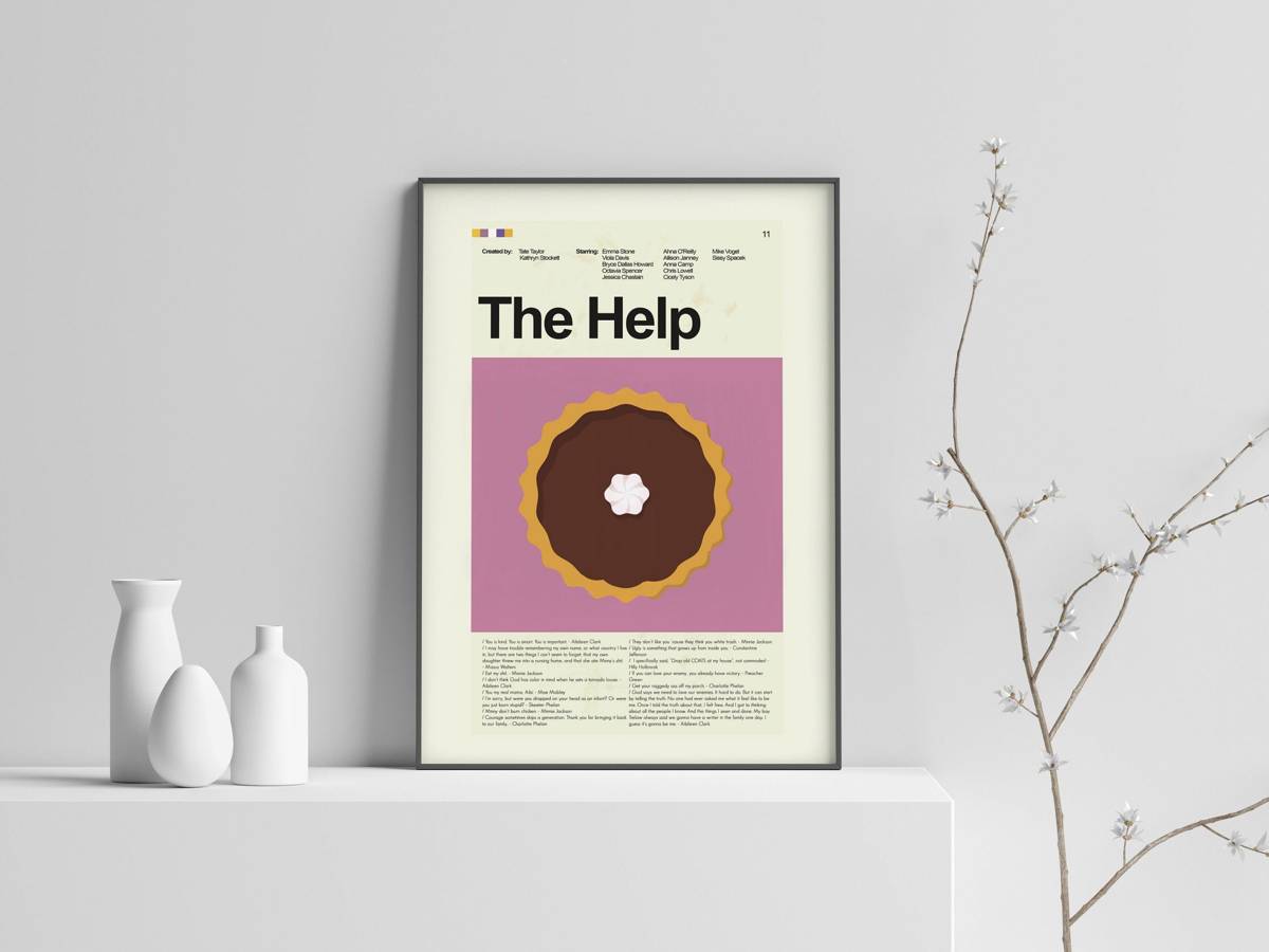 The Help Mid-Century Modern Inspired Print - Poster | Canvas Wall Art Print