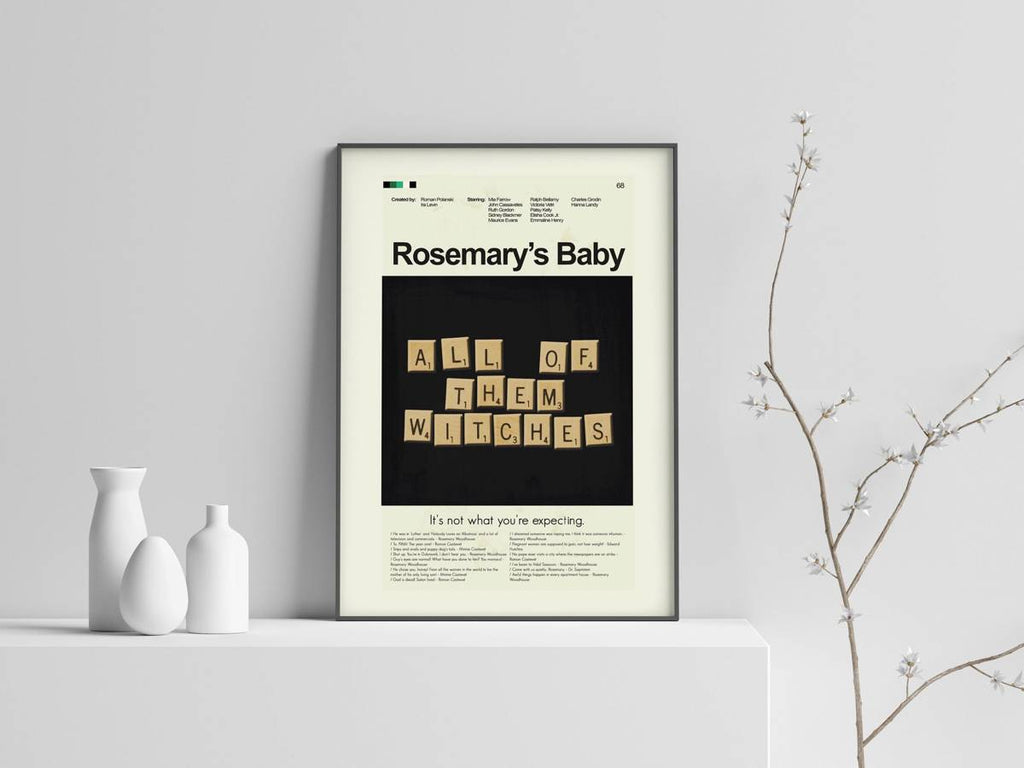Rosemary'S Baby Mid-Century Modern Inspired Print - Poster | Canvas Wall Art Print
