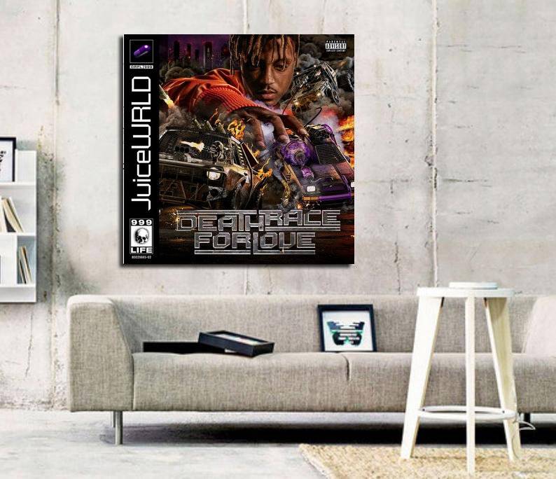 Juice Wrld Death Race Album Art Print - Poster | Canvas Wall Art Print