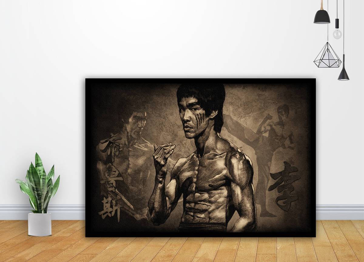 Bruce Lee Kung Fu Film Art - Poster | Canvas Wall Art Print