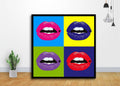 Lips Abiose Pop Painting Andy Warhol Style Art - Poster | Canvas Wall Art Print