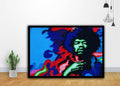 Jimi Hendrix Graffiti Urban Street Art - Poster | Canvas Wall Art Print