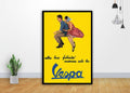 Lambretta Vespa Yellow Art - Poster | Canvas Wall Art Print