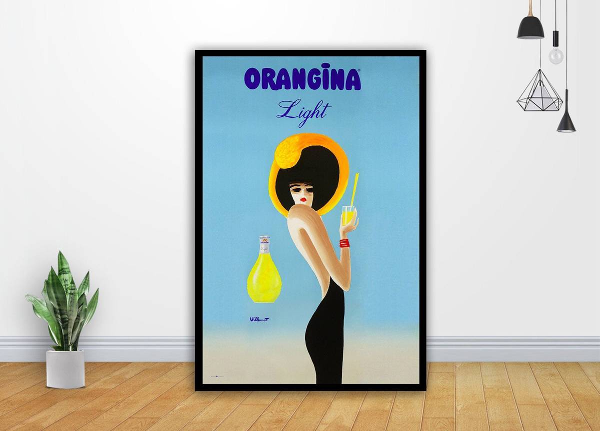 Vintage Orangina Lady Hat Abstract Art - Poster | Canvas Wall Art Print