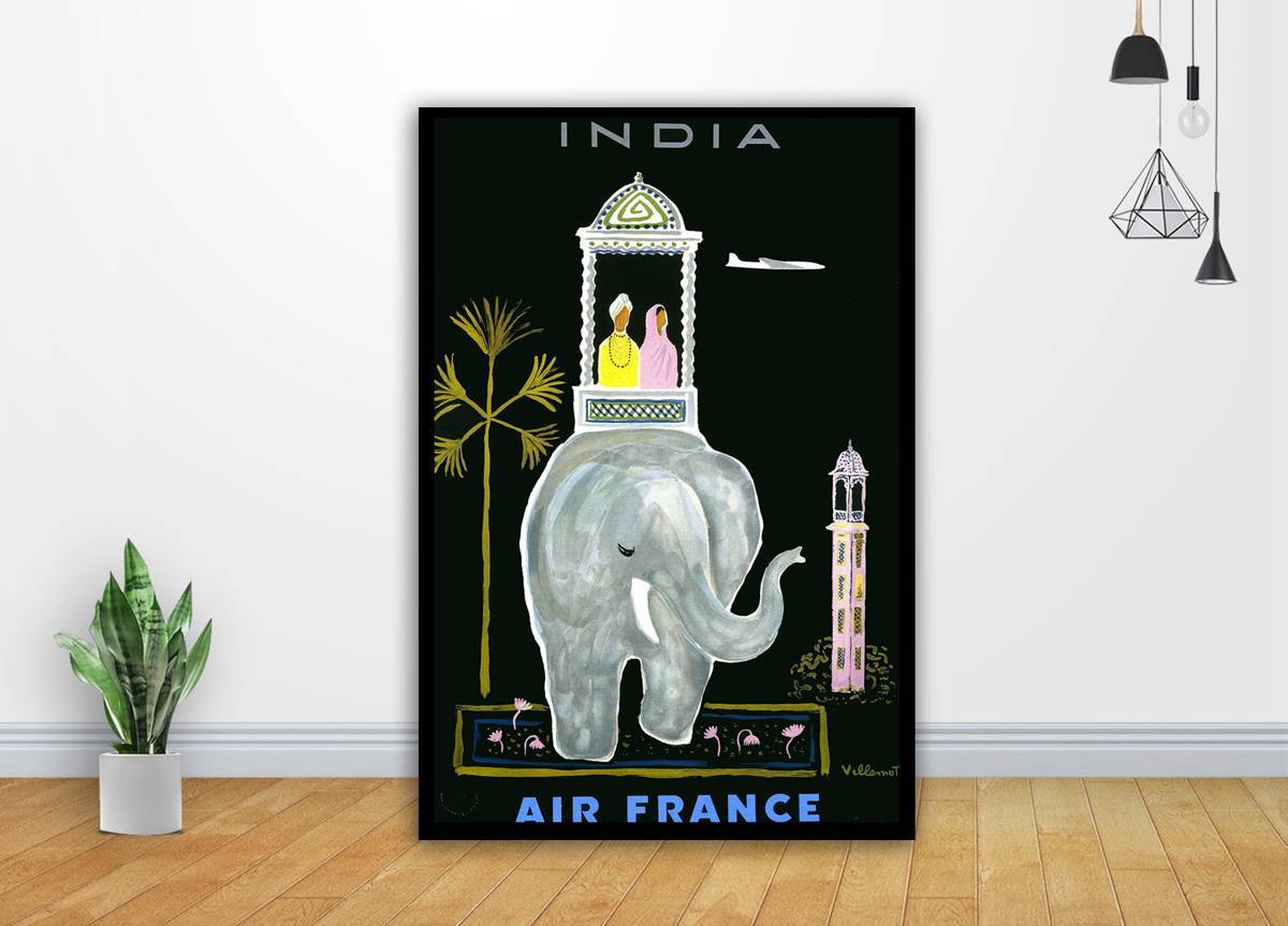 1956 Air France Inde Art - Poster | Canvas Wall Art Print