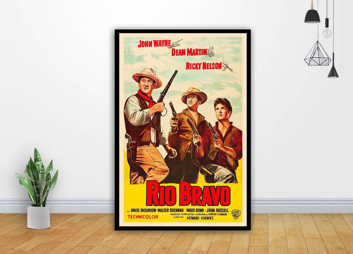 Rio Bravo John Wayne Dean Martin 1959 Western Movie Art - Poster | Canvas Wall Art Print