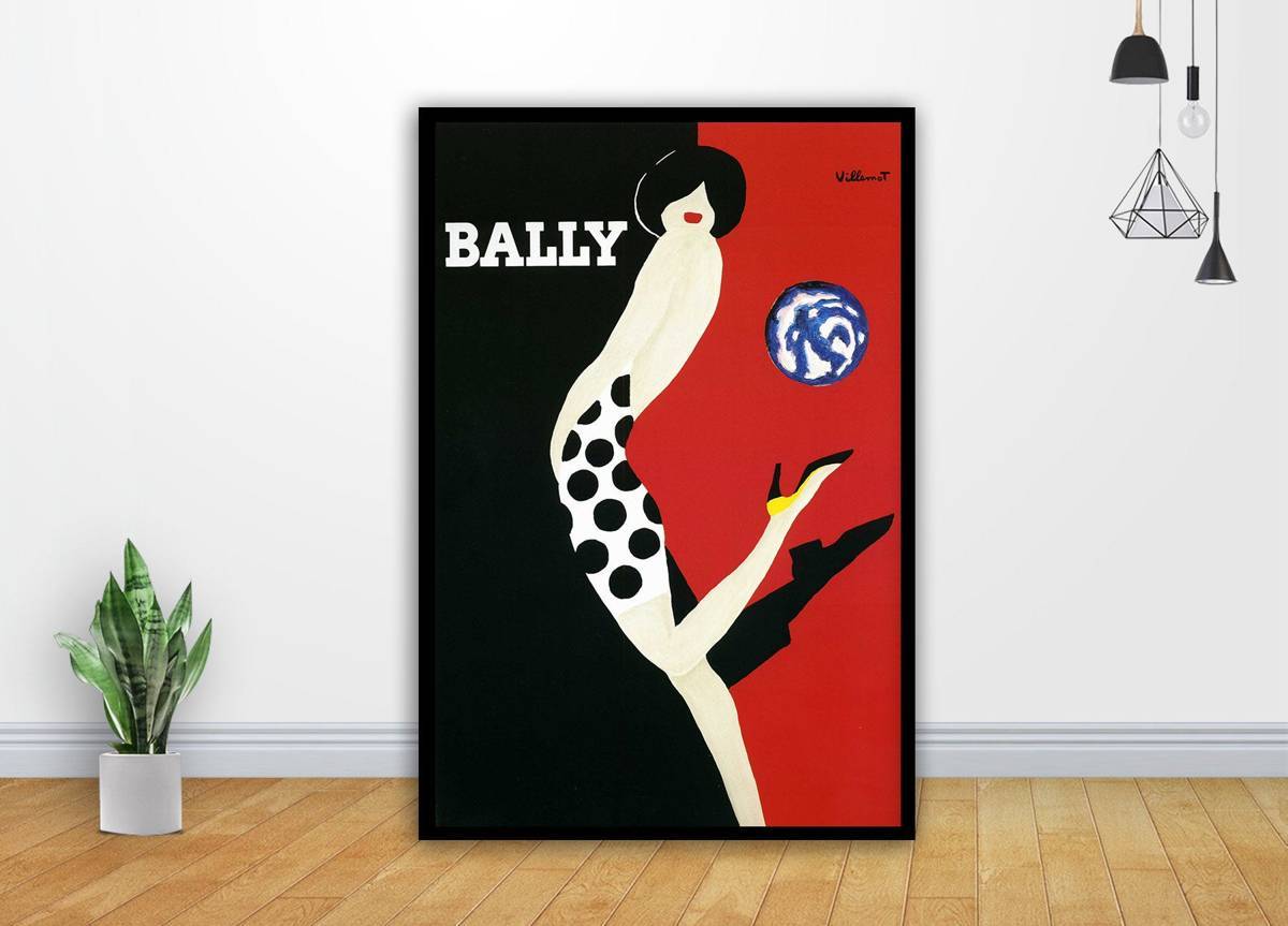 Bally Shoes Black Red Art - Poster | Canvas Wall Art Print