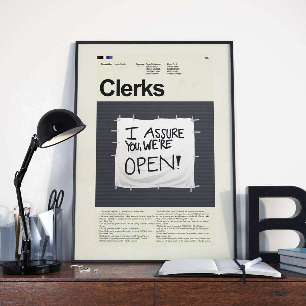 Clerks Mid-Century Modern Inspired Print - Poster | Canvas Wall Art Print