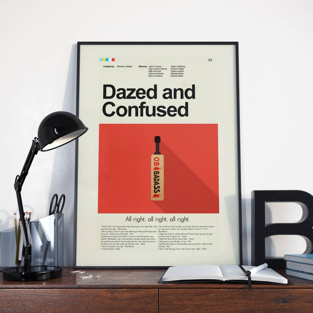 Dazed And Confused Mid-Century Modern Inspired Print - Poster | Canvas Wall Art Print