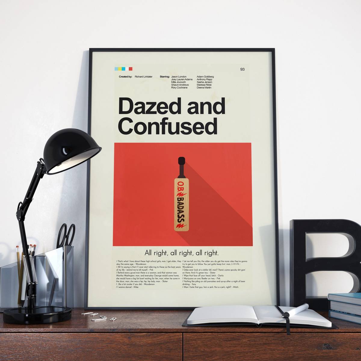 Dazed And Confused Mid-Century Modern Inspired Print - Poster | Canvas Wall Art Print