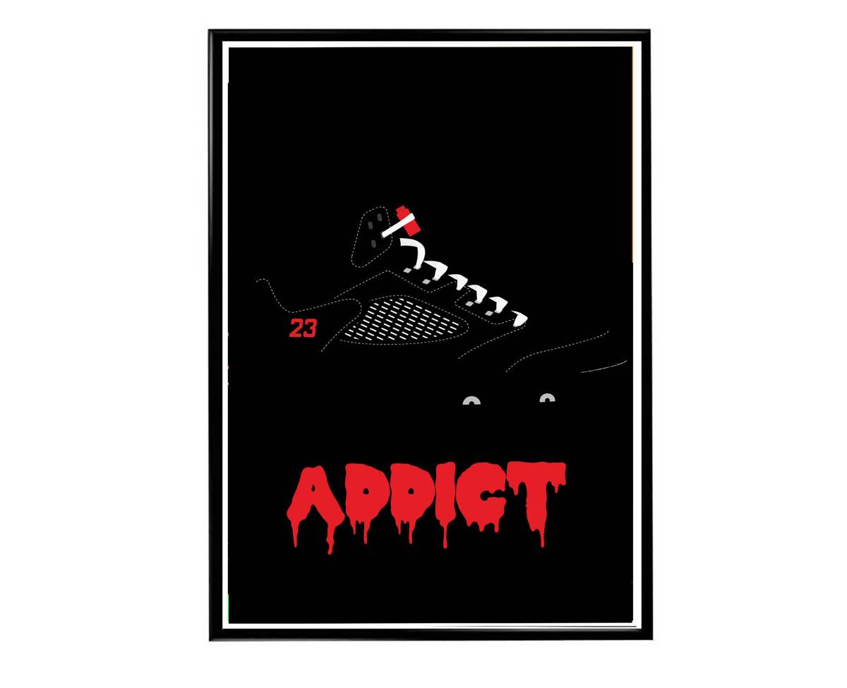Sneaker Addict Poster, Hypebeast Poster, Hip Hop Poster, Urban Wall Art, Streetwear Wall Art, Music Posters - Poster | Canvas Wall Art Print