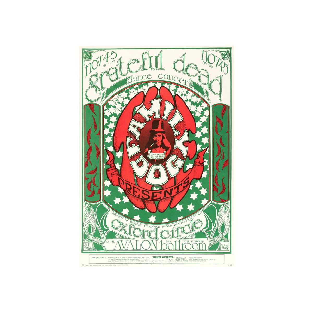The Grateful Dead 1966 Concert - Poster | Canvas Wall Art Print